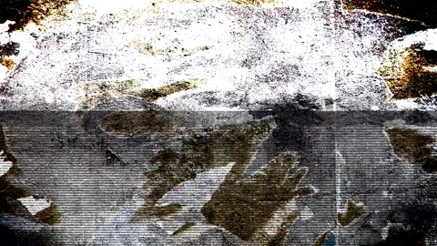 Seamless looping motion background shows a scratched wall texture and flickering Stock Footage 160660506