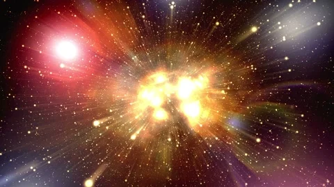 Seamless looping motion background shows a colorful space scenery Stock Footage 160660711