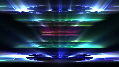 Seamless looping motion background shows a shiny and colorful lights design Stock Footage 160661305