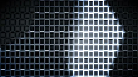 Seamless looping motion background shows a pattern of squares and a abstract Stock Footage 160661341