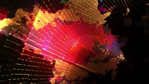 Seamless looping motion background shows a glowing abstract design and light Stock Footage 160662380