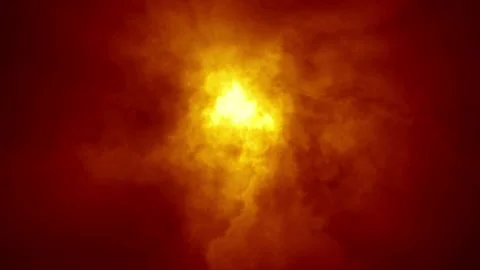 Seamless looping motion background shows a warm colored and glowing abstract Stock Footage 160663059