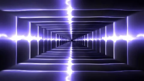 Seamless looping motion background shows a tunnel featuring vibrant energy Stock Footage 160663176