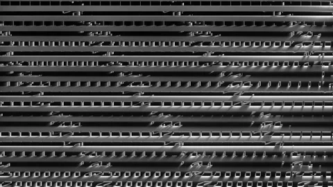 Seamless looping motion background shows abstract futuristic patterns Stock Footage 160663408