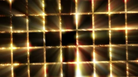 Seamless looping motion background shows a rotating grid background and golden Stock Footage 160663610