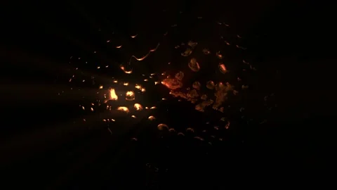 Seamless looping motion background shows liquid golden light effects Stock Footage 160664392