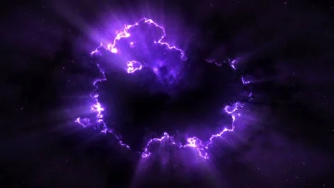 Seamless looping motion background shows purple energy in outer space Stock Footage 160664498