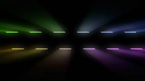 Seamless looping motion background shows rainbow light effects interchanging Stock Footage 160664695