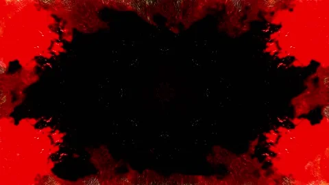 Seamless looping motion background shows glowing red colors on a dark black Stock Footage 160665881