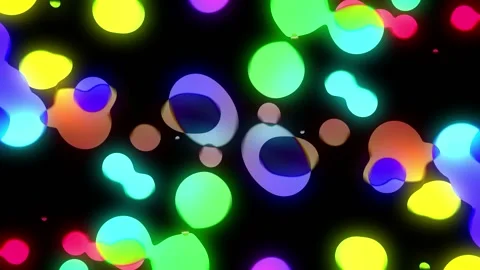 Seamless looping motion background shows liquid colorful bubble elements Stock Footage 160667653
