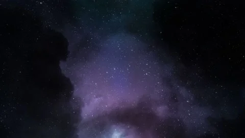 Seamless looping motion background shows a dark scenery in deep space Stock Footage 160669516