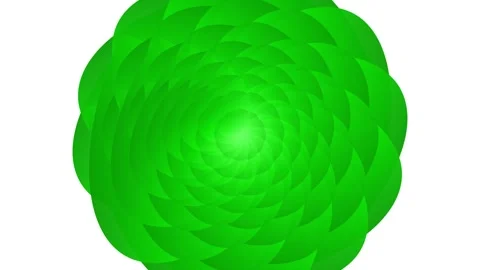 Seamless looping motion graphic of abstract green floral pattern Stock Footage 345730045
