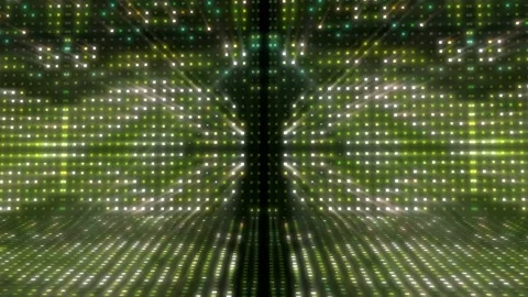 Seamless looping motion graphic clip features a flickering light wall background Stock Footage 160666439