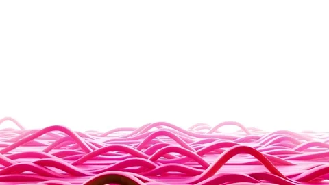 Seamless Looping Motion Graphic of Digital Pink Cable Waves Stock Footage 314174819