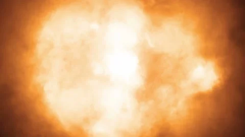 Seamless looping motion graphic shows dynamic explosions of abstract fire Stock Footage 160666720