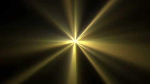 Seamless looping motion graphic shows glowing golden light rays Stock Footage 160667035
