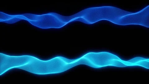 Seamless Looping Motion Graphic with Upper Blue and Lower Cyan Waves Stock Footage 314474760