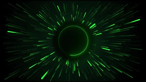 Seamless looping motion of green lightburst particles Stock Footage 345659913