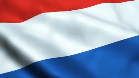 Seamless looping Netherlands flag waving motion Vidéo 107463554
