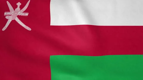 Seamless looping Oman flag, 50fps Stock Footage 205099067