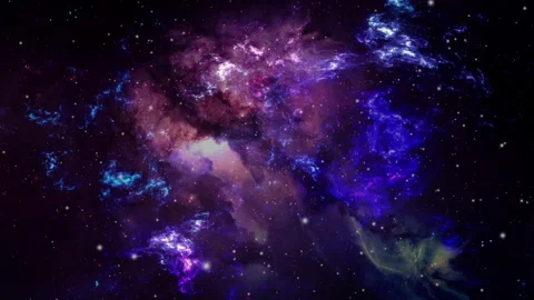 Seamless looping outer Space. Endless space, galaxy, stars and Nebulae Stock Footage 260525398