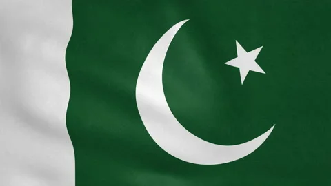 Seamless looping Pakistan flag, 50fps Stock Footage 205907433