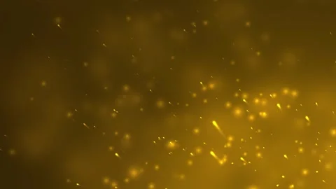 Seamless Looping Particle Animation with Glowing Golden Light Effects Stock Footage 345625335