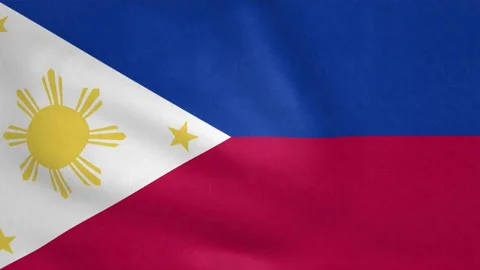 Seamless looping Philippines flag, 50fps Stock Footage 205099078