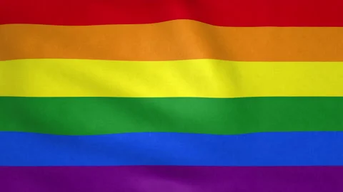 Seamless looping Pride flag, 50fps Stock Footage 205411842