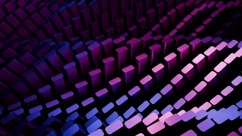 Seamless Looping Purple Blue Gradient Geometric Prisms Undulating Motion Gr.. Stock Footage 331119151