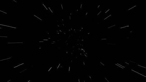 Seamless Looping Radiating Light Streaks on Black Starfield Background.  Stock Footage 276349784