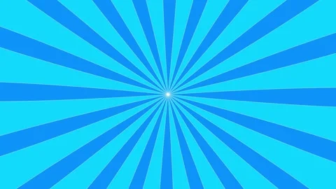 Seamless Looping Retro Sunburst Animation with Spinning Blue and Cyan Radial Lin Stock-Footage 317926109