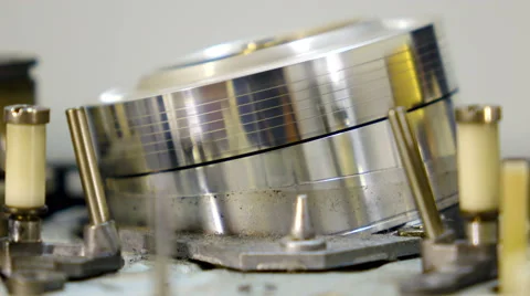 Seamless looping shot of rotating electrical motor Stock Footage 61387520