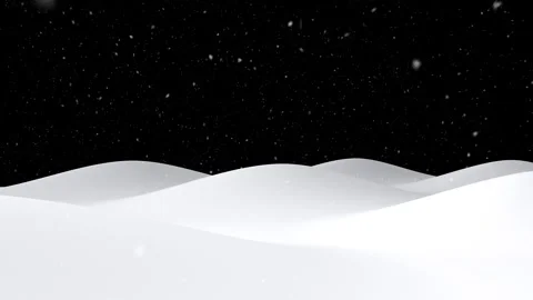 Seamless looping snowy landscape with falling snowflakes Stock Footage 324220036
