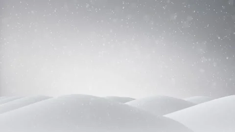 Seamless looping snowy layer landscape with snowfall Stock Footage 337573121
