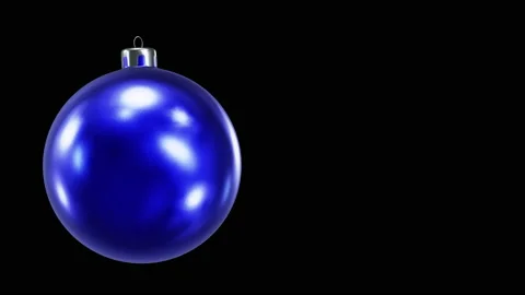 Seamless looping spin of the blue Christmas ball 스톡 동영상 142999504