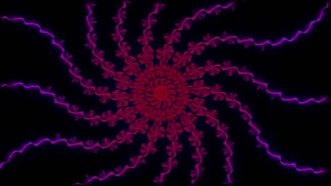 Seamless looping spirals flower abstract background animation. Stock Footage 231032473