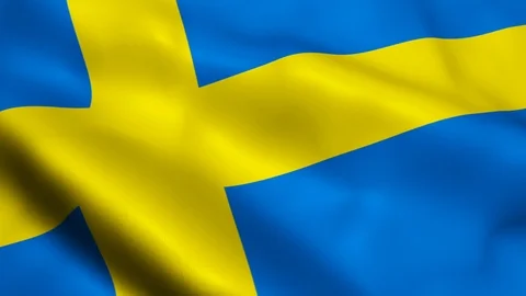 Seamless looping Sweden flag waving motion 動画素材 107463517