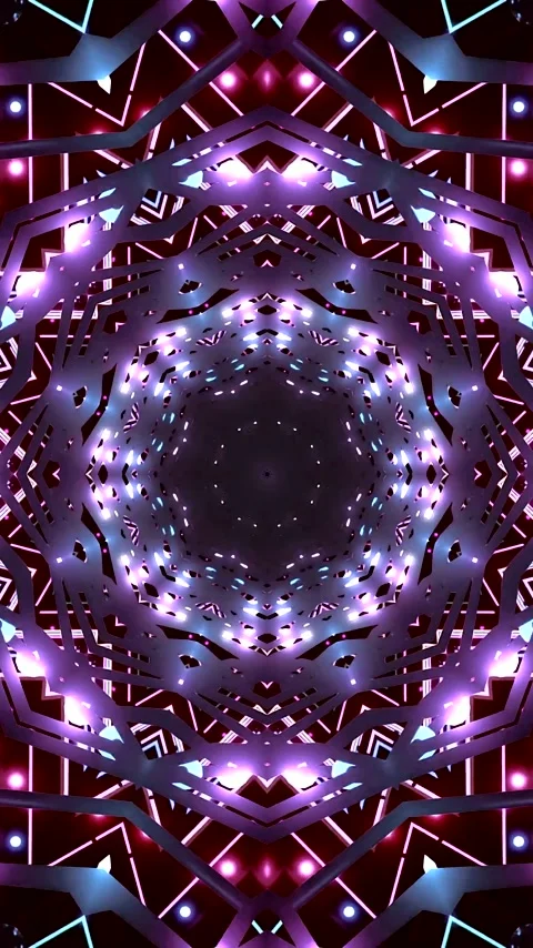 Seamless looping tunnel video display with vibrant colors and dynamic patte.. Stock Footage 321571779