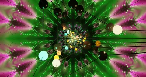 Seamless looping tunnel video with vibrant colors and dynamic shapes create.. Stock Footage 317337450