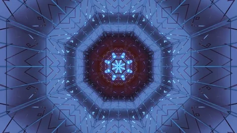 Seamless looping tunnel video vj loop screensaver with vibrant colors and g.. Stock Footage 318933946