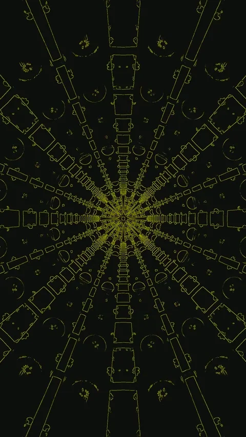 Seamless looping tunnel visual in abstract design creating a mesmerizing ex.. Stock Footage 321565212