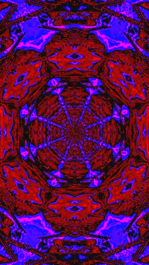 Seamless looping tunnel visual experience with vibrant colors and patterns Stock Footage 321575248