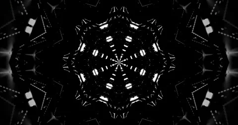 Seamless looping tunnel visuals with dynamic geometric patterns i Stock Footage 316787959