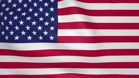 Seamless looping US flag, 50fps Stock Footage 205103597