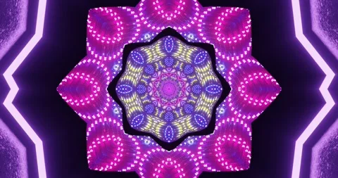 Seamless looping vibrant abstract design with lights and shapes f Stock Footage 315916647