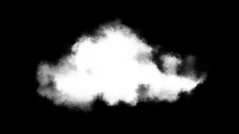 Seamless looping video of fluffy white clouds Video stock 345974107