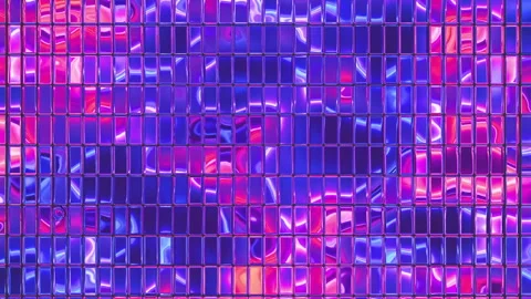 A seamless looping video showcases glowing blue and magenta fluid motion und Stock Footage 338016636