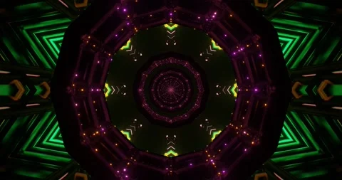 Seamless looping video vj loop screensaver with vibrant neon patt Stock Footage 315915184
