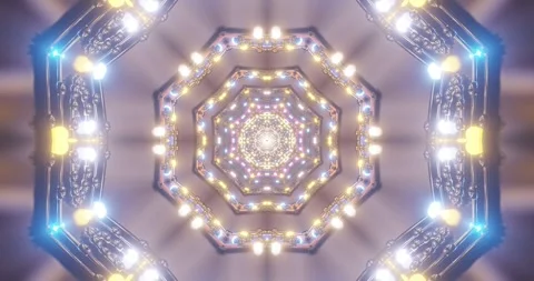 Seamless looping visual effects display creating mesmerizing ligh Video stock 315917573